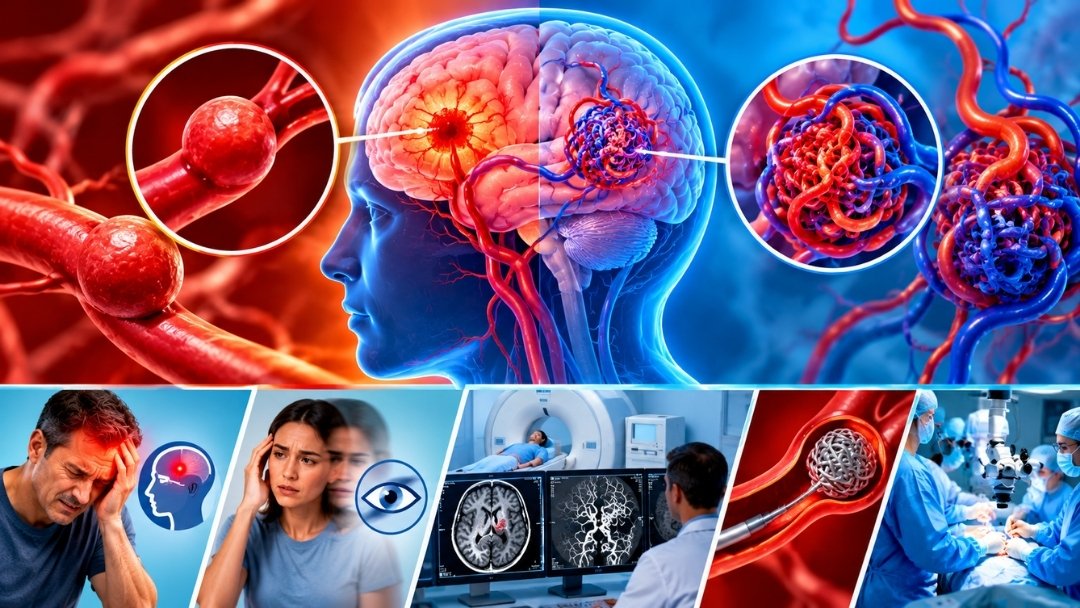 Brain Aneurysm vs. AVM: Causes, Symptoms, Diagnosis and Treatment